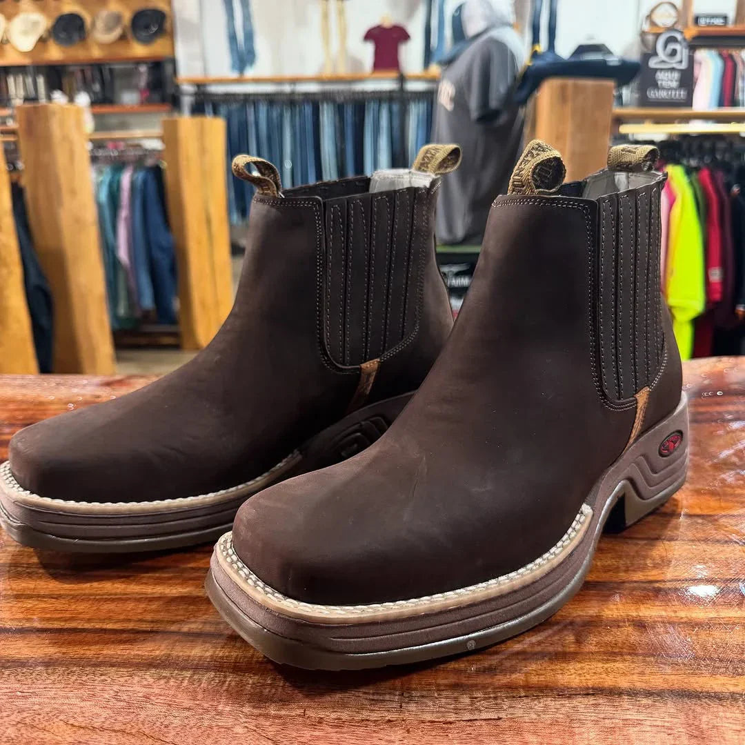 Kit Bota Ortopédica Fazenda con Caña Corta en 100% Cuero Bovino + REGALOS: Cinturón, Gorro y Billetera
