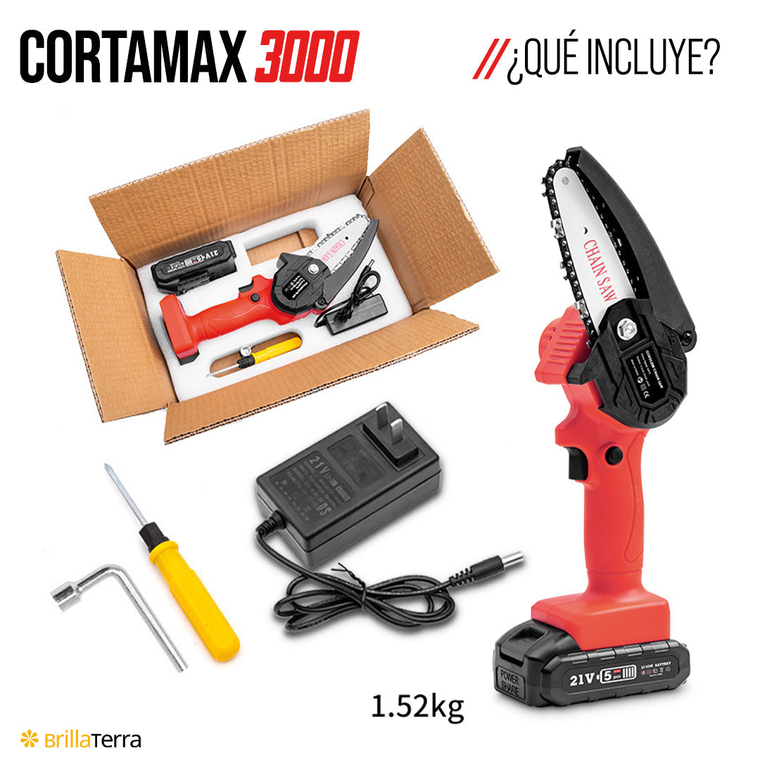 CortaMax 3000 – portátil para trabajos de jardinería y bricolaje
