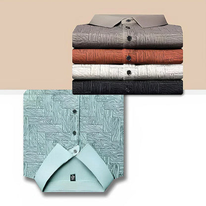 [Pague 2, Lleve 3] Kit de Camisas Polo Vex Texturizada de Seda Hielo + REGALOS: 3 Pantalones Cortos, Reloj y Gafas