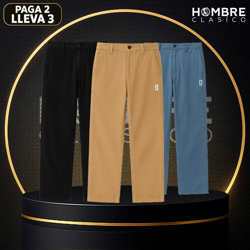 [Lleva 3 Paga 2] Pantalón Masculino BRUCÁN en Seda Hielo y Poliéster (¡Estilo Imponente y Moderno!)